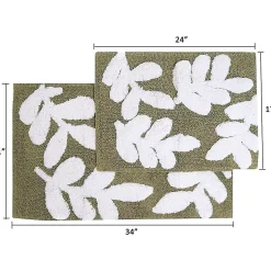 Chesapeake Monte Carlo Cotton Anti Skid 2 Piece Bath Rug Set