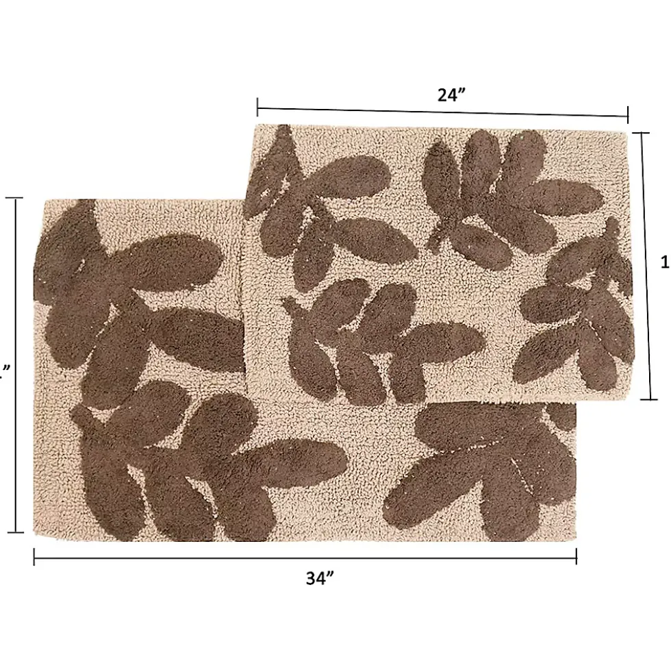 Chesapeake Monte Carlo Cotton Anti Skid 2 Piece Bath Rug Set