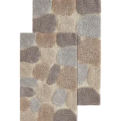 Chesapeake Pebbles Cotton Non-Skid 20''x32'' Bath Rug - Set of 2