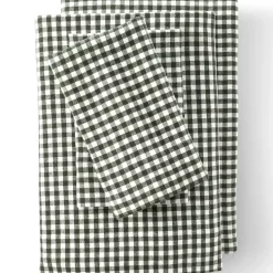 Comfy Super Soft Cotton Flannel Plaid Bed Sheet Set - 5oz