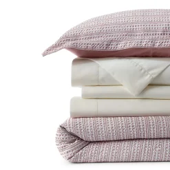 Cotton Matelasse Textured Stripe Duvet Bed Cover