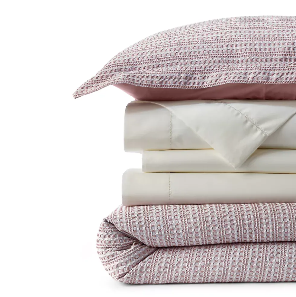 Cotton Matelasse Textured Stripe Duvet Bed Cover