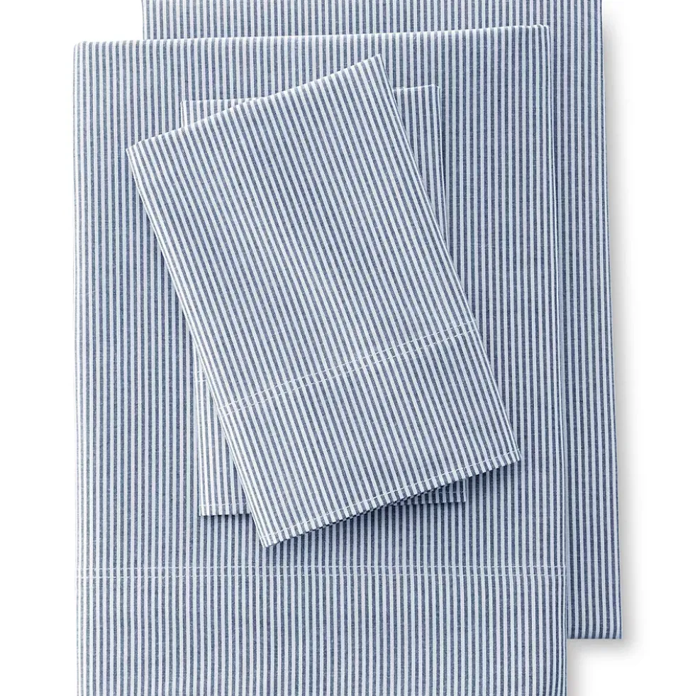 Cotton Oxford Stripe Bed Sheet Set