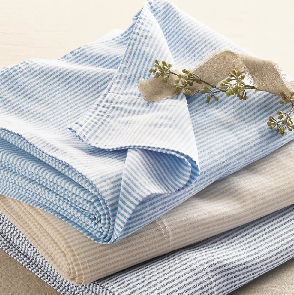 Cotton Oxford Stripe Bed Sheet Set