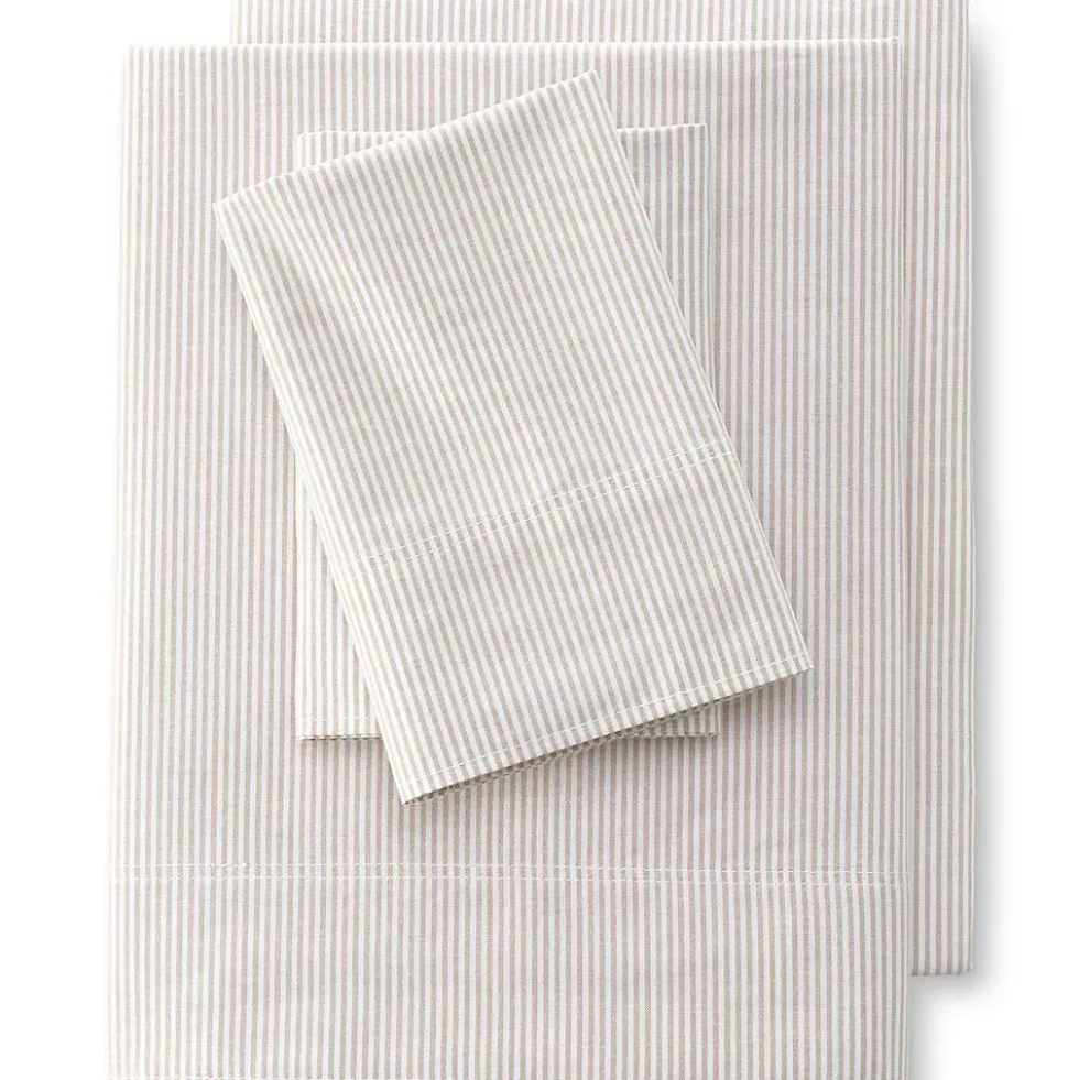 Cotton Oxford Stripe Bed Sheet Set