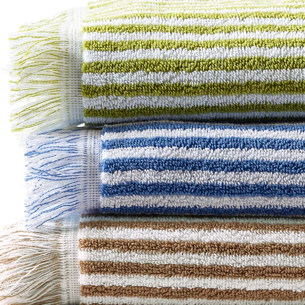 Cotton Yarn-dyed Stripe 6-Piece Bath Towel Set