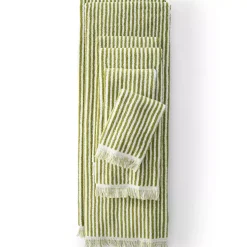 Cotton Yarn-dyed Stripe 6-Piece Bath Towel Set