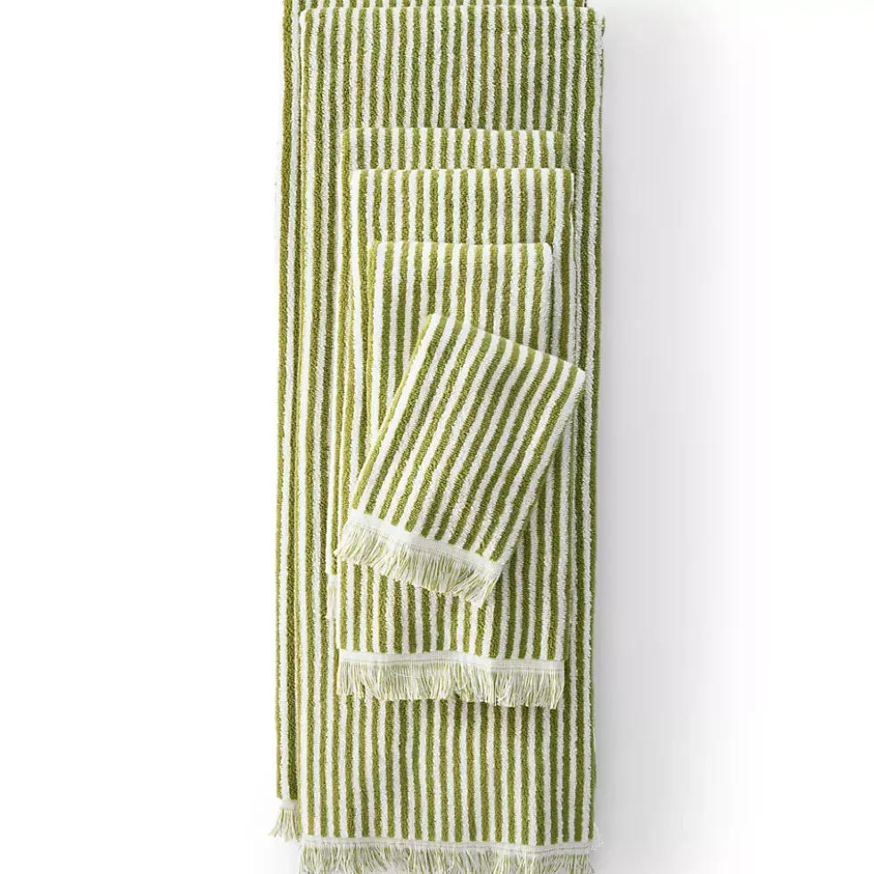 Cotton Yarn-dyed Stripe 6-Piece Bath Towel Set
