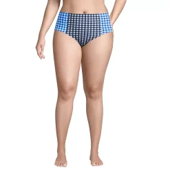 Draper James x Lands' End Women's Plus Size Chlorine Resistant Retro High Waisted Bikini Bottoms