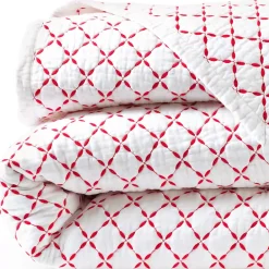 Embroidered Diamond Double Voile Quilt