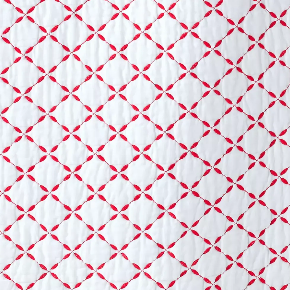 Embroidered Diamond Double Voile Quilt