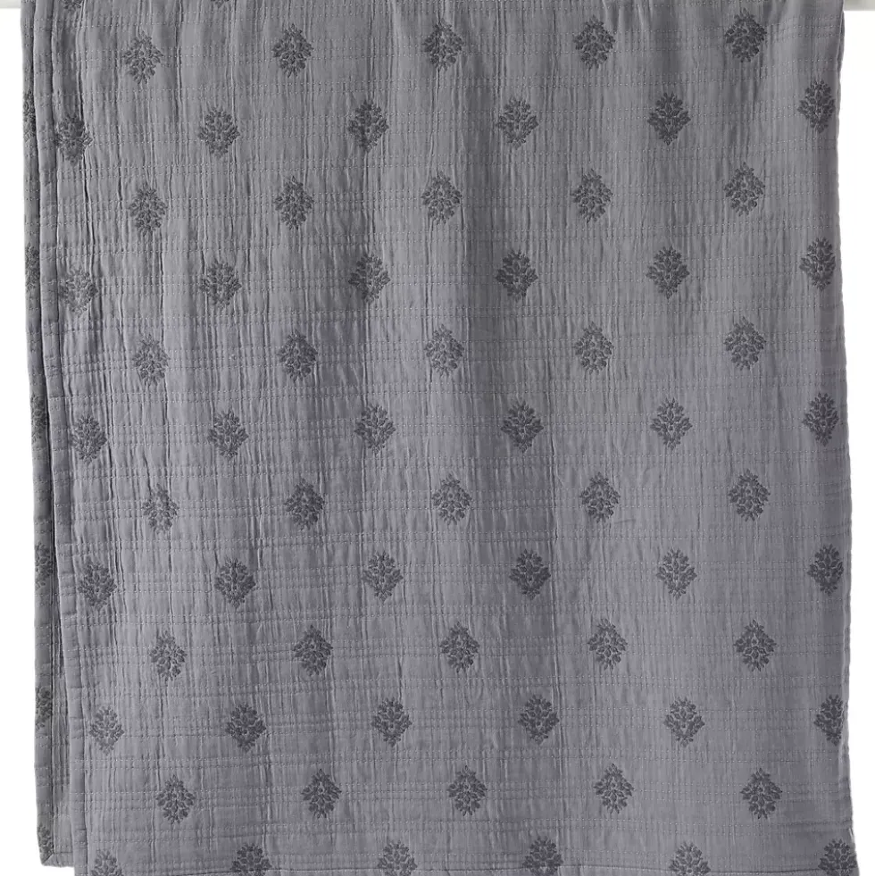 Embroidered Matelasse Bed Coverlet