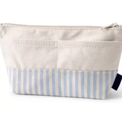 Embroidered Zipper Canvas Pouch