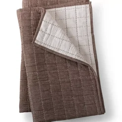 Essential Cotton Windowpane Reversible Bed Blanket