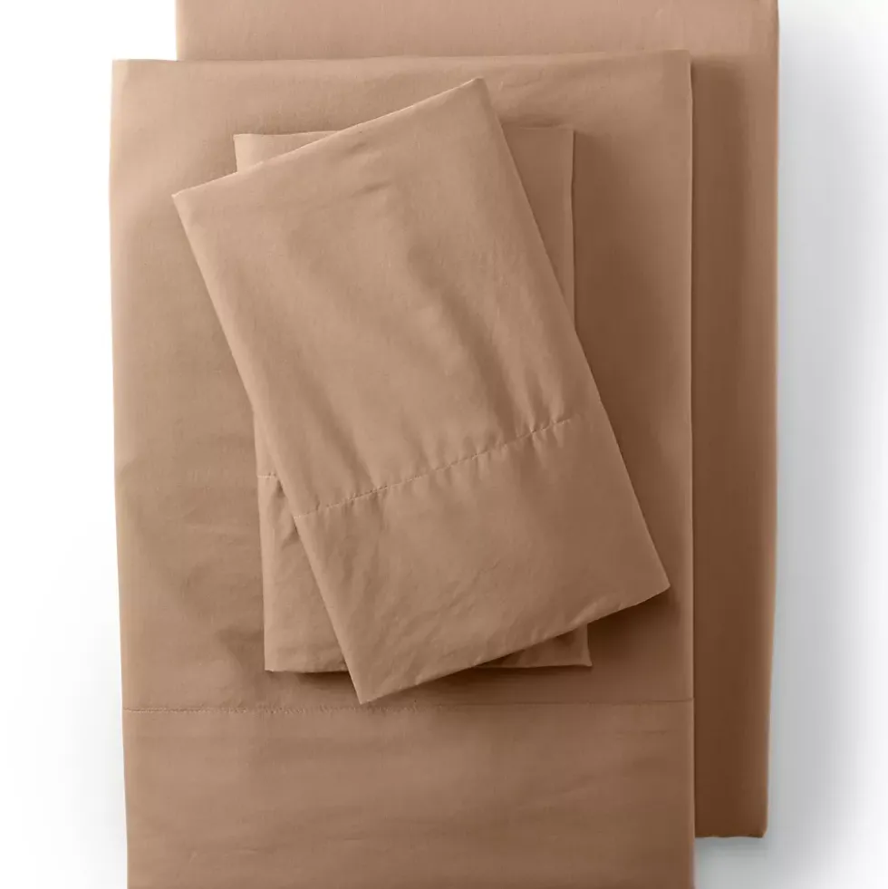 Essential Garment Washed Cotton Percale Bed Sheet Set