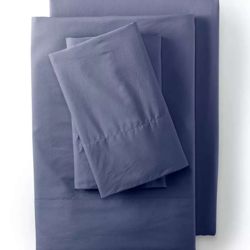 Essential Garment Washed Cotton Percale Bed Sheet Set
