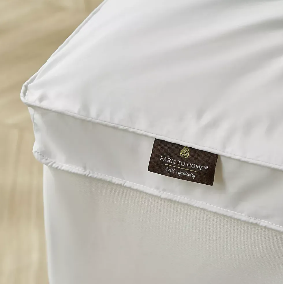 Farm to Home Organic Cotton 2" Gusseted Down Alternative Mattress Topper