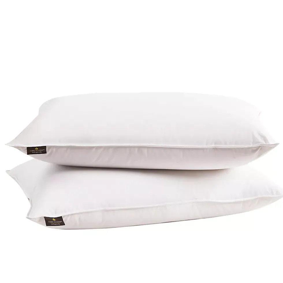 Farm to Home Organic Cotton 2 Pack Softy Around Feather and Down Pillow