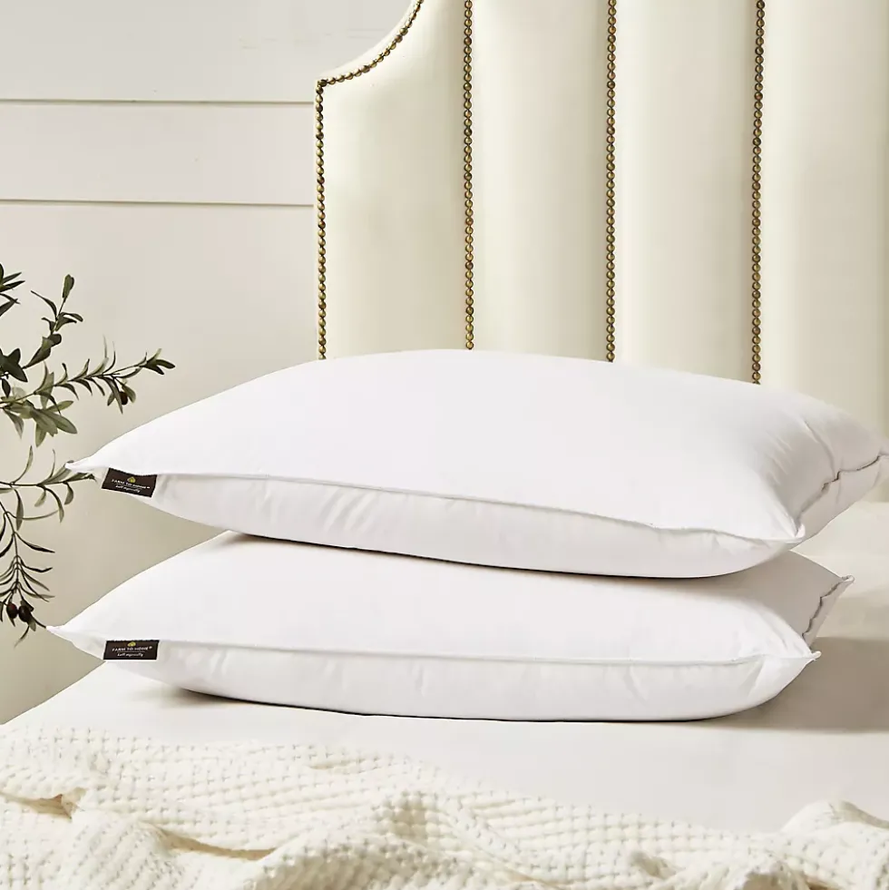 Farm to Home Organic Cotton 2 Pack Softy Around Feather and Down Pillow