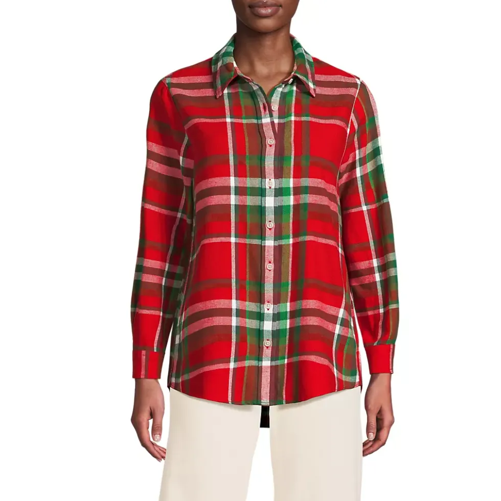 Flannel Boyfriend Long Sleeve Shirt