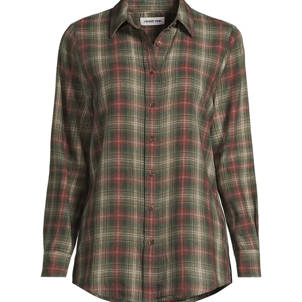 Flannel Boyfriend Long Sleeve Shirt