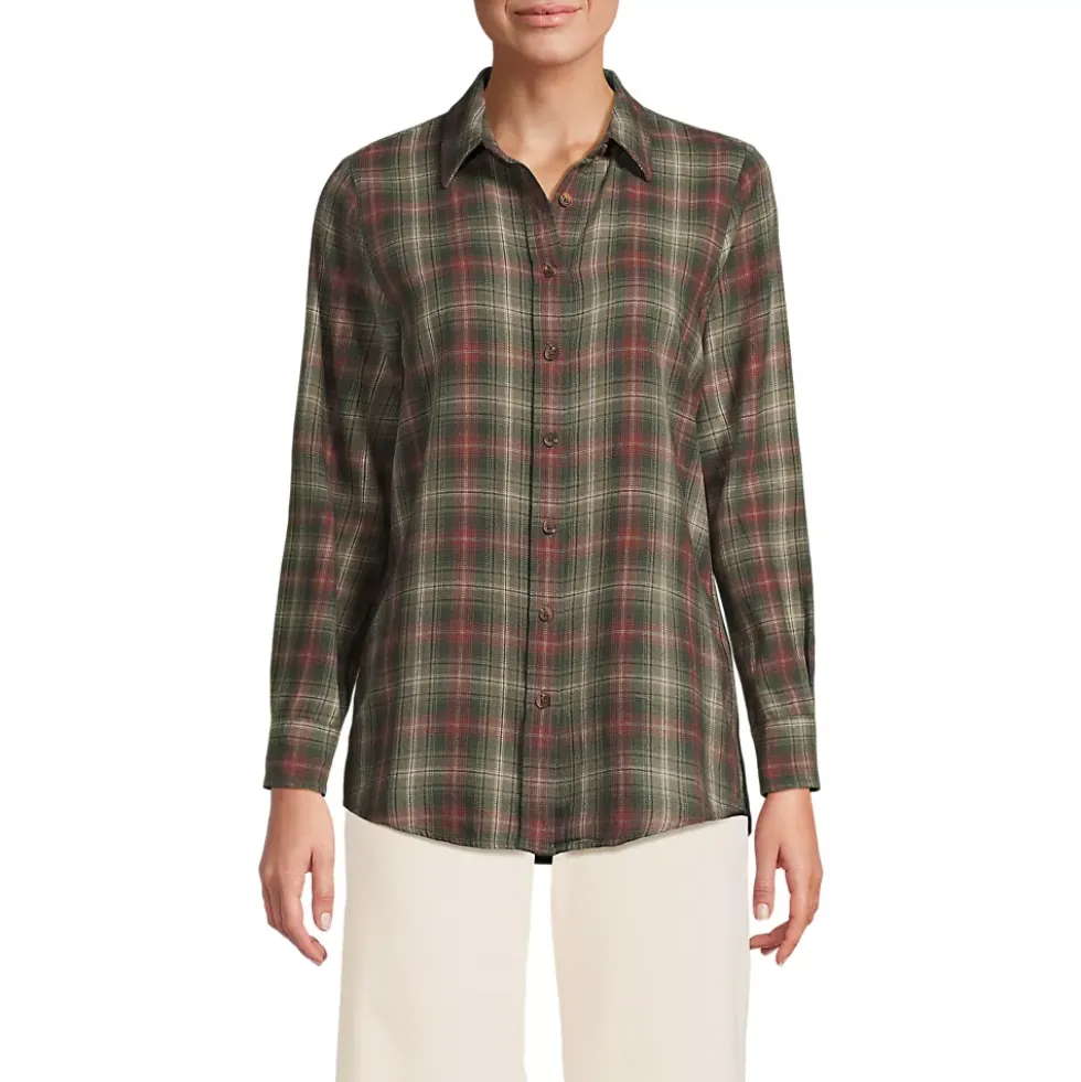 Flannel Boyfriend Long Sleeve Shirt