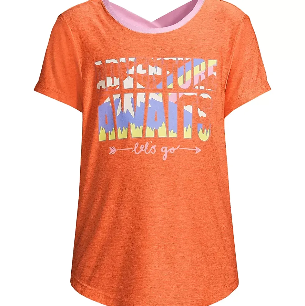 Girls Active Cross Back Tee