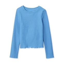 Girls Active Long Sleeve Rib Knit Top