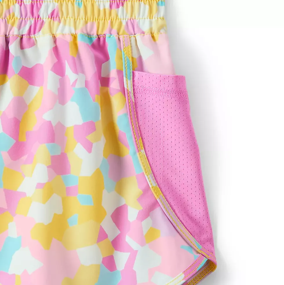 Girls Athletic Side Pocket Active Shorts