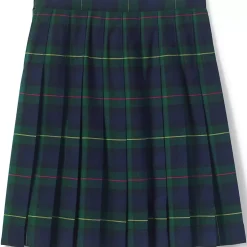 Girls Below The Knee Plaid Pleated Skirt