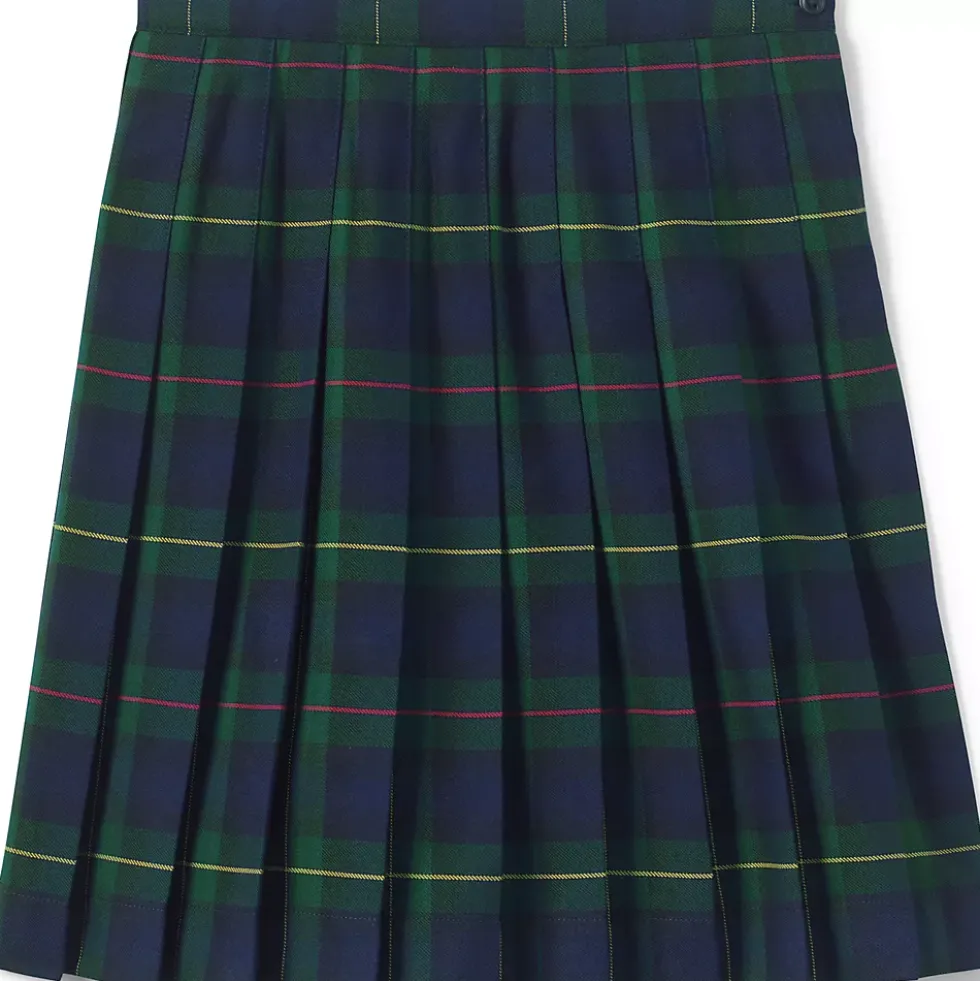 Girls Below The Knee Plaid Pleated Skirt