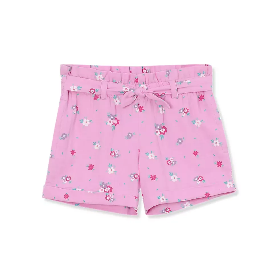Girls Belted Woven Pull On Shorts
