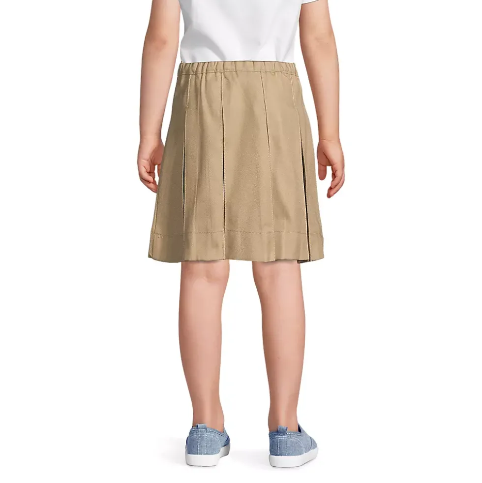 Girls Box Pleat Skirt Top of Knee