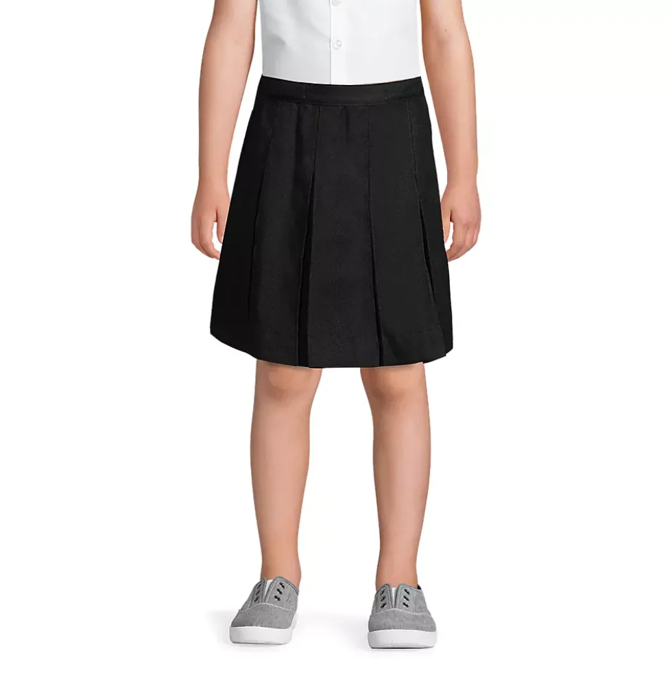 Girls Box Pleat Skirt Top of Knee