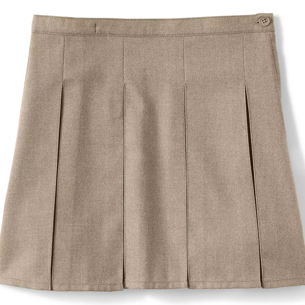 Girls Box Pleat Skirt Top of Knee