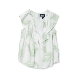 Girls Breezy V-Neck Ruffle Top
