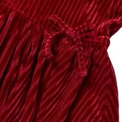 Girls Bubble Short Sleeve Velour Dress