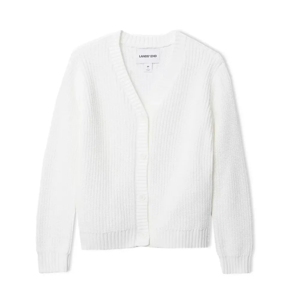 Girls Button Front Knit Cardigan