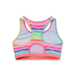 Girls Chlorine Resistant Contrast Racer Back Bikini Top