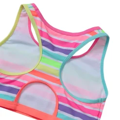 Girls Chlorine Resistant Contrast Racer Back Bikini Top