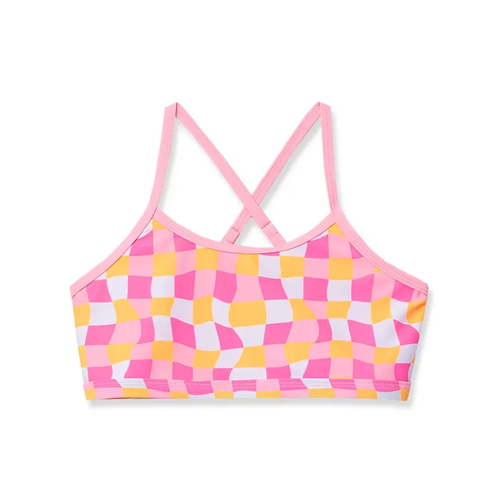 Girls Chlorine Resistant Criss Cross Bikini Top