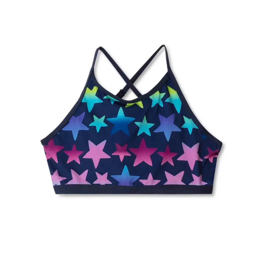 Girls Chlorine Resistant Criss Cross Bikini Top