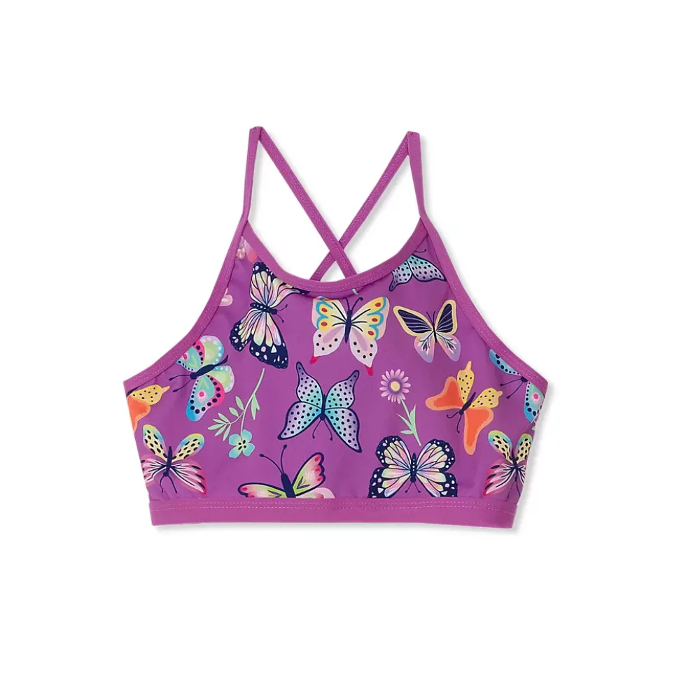 Girls Chlorine Resistant Criss Cross Bikini Top