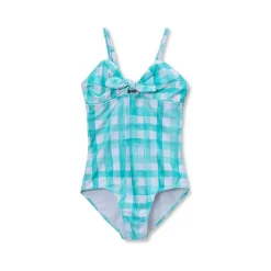 Girls Chlorine Resistant Cutout One Piece Swimsuit