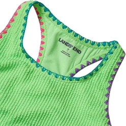 Girls Chlorine Resistant Embroidered Bikini Swimsuit Set