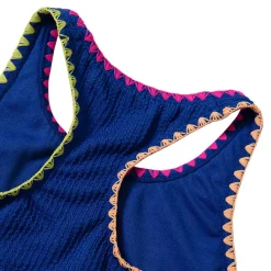 Girls Chlorine Resistant Embroidered Bikini Swimsuit Set