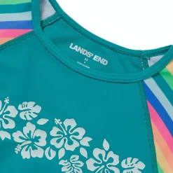 Girls Chlorine Resistant Long Sleeve Rash Guard Boyshort 3 Piece Swimsuit Set