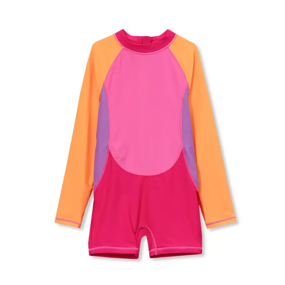 Girls Chlorine Resistant Long Sleeve Surf Bodysuit