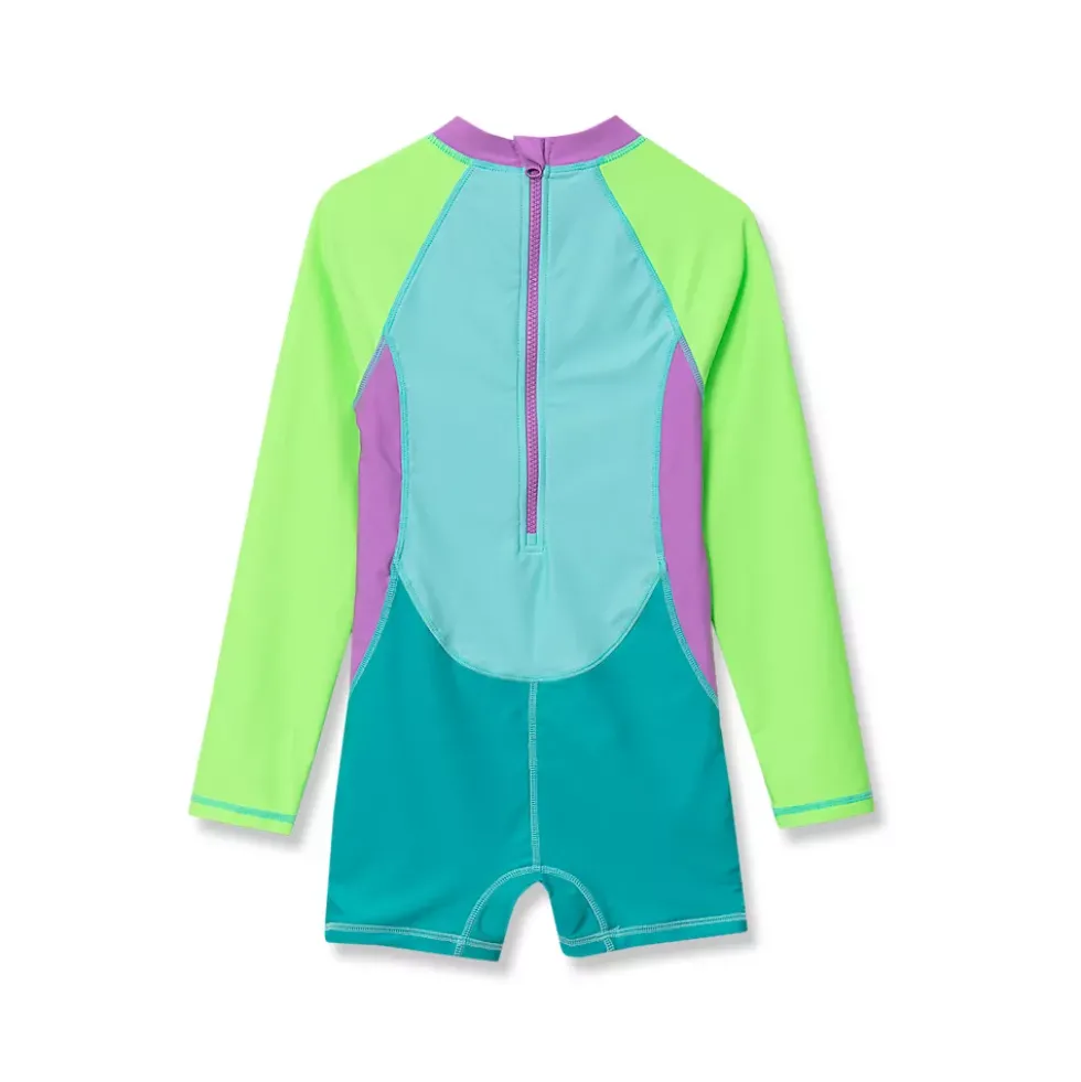 Girls Chlorine Resistant Long Sleeve Surf Bodysuit