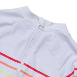 Girls Chlorine Resistant Long Sleeve Ruffle One Piece Swimsuit